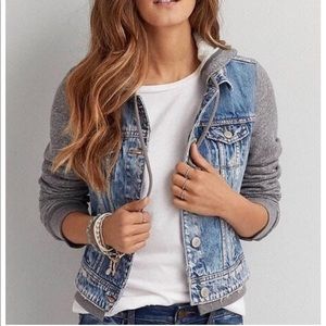 American Eagle Jean Jacket Hoodie